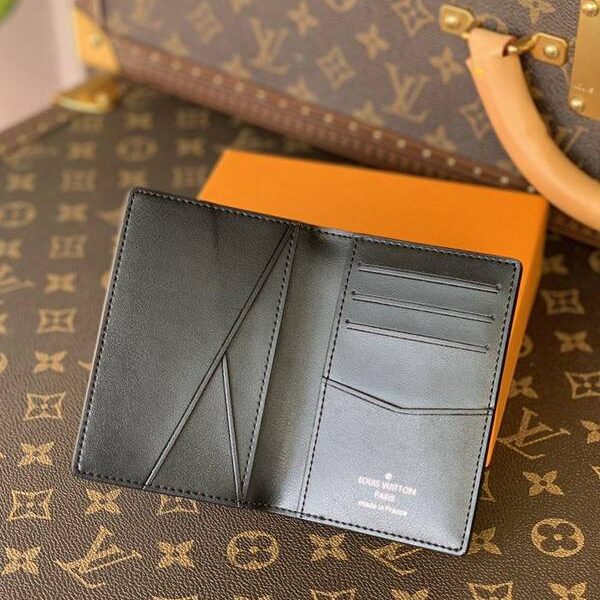 高仿包N60441綠格黑大格口袋錢夾取材Damier Distorted 帆布hhlv12130