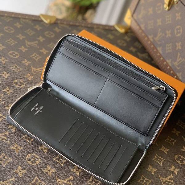竭誠精品Zippy Vertical 錢夾灰大格N60442綠色沾染全新 Damier Infini 3D 圖案hhlv12136