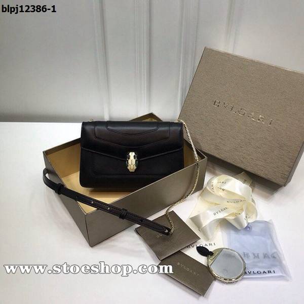原版A貨BVLGARI新款單層蛇頭包B39174高仿名牌進口頂級小牛皮定制原單五金點綴serpenti黑色和白色琺瑯blpj12386