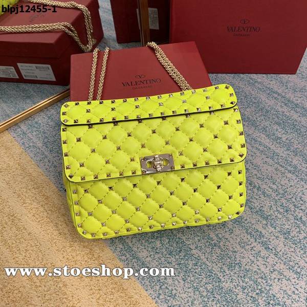 原單1：1Valentino華倫天奴專櫃新款範冰冰同款手袋GARAVANI ROCKSTUD SPIKE V0122包袋採用進口小羊皮製造菱格紋刺繡blpj12455