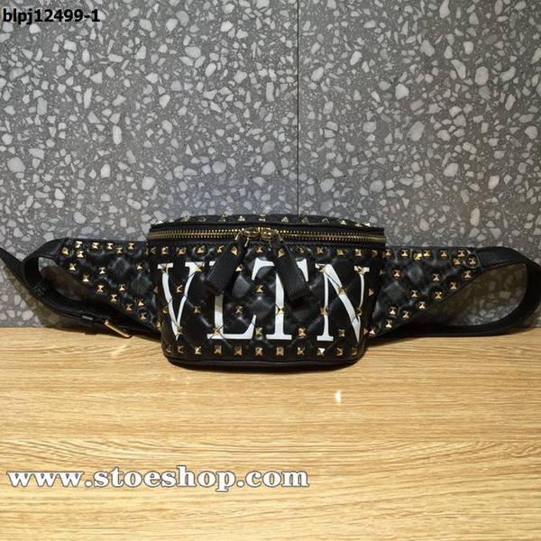 原版A貨Valentino彩印華倫天奴小羊皮腰包0462Garavani Free Rockstud Spike 軟質小羊皮腰包絎縫小羊皮製造blpj12499
