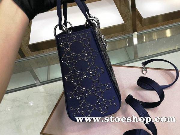時尚a貨DIORLady Dior 五格絲綢燙鑽緞面鑲鑽戴妃包blpj12558 3 時尚a貨DIORLady Dior 五格絲綢燙鑽緞面鑲鑽戴妃包blpj12558