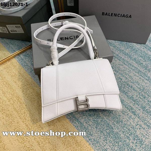 時尚a貨balenciaga鑽石紋Balenciag最新款鑽石紋銀扣沙漏包blpj12671