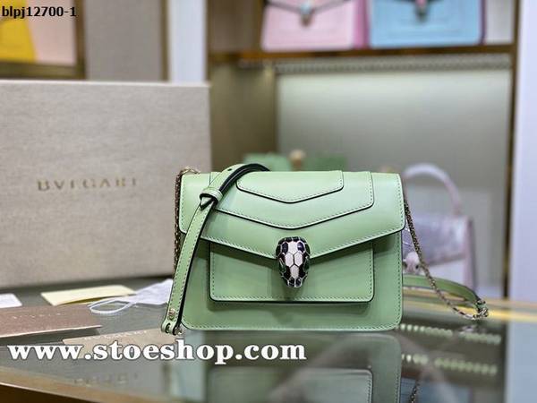 高仿BVLGARI薄荷綠色Serpenti斜挎包經典Serpenti Forever斜挎包blpj12700