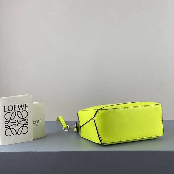 高仿包LOEWE迷你瑩光黃Low PUZZLE 德國進口莎菲線blpj12713