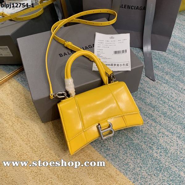 高仿balenciaga平紋鳳梨黃2020款沙漏包牛皮質blpj12754