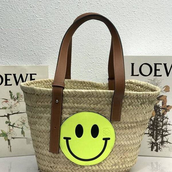 頂級1：1celineSmiley 小黃人笑臉包菜籃子正宗馬來西亞棕櫚葉blpj12771