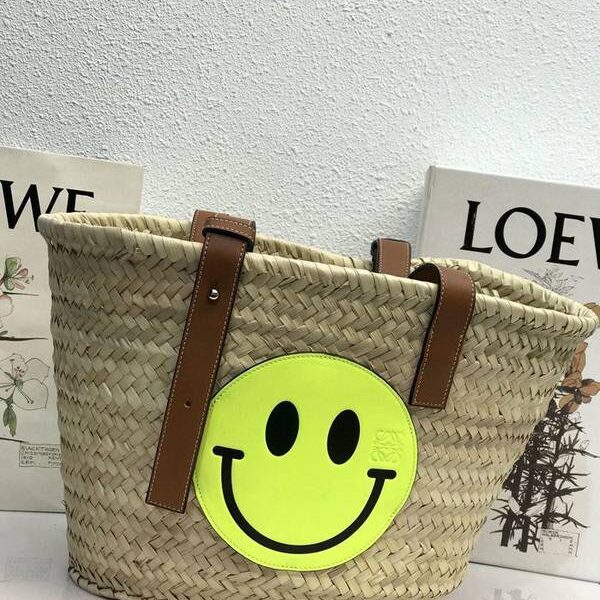 頂級1：1celineSmiley 小黃人笑臉包菜籃子正宗馬來西亞棕櫚葉blpj12771
