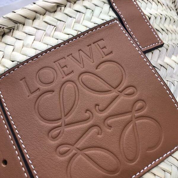 竭誠精品LOEWELoewe草編菜籃子馬來西亞棕櫚葉blpj12773