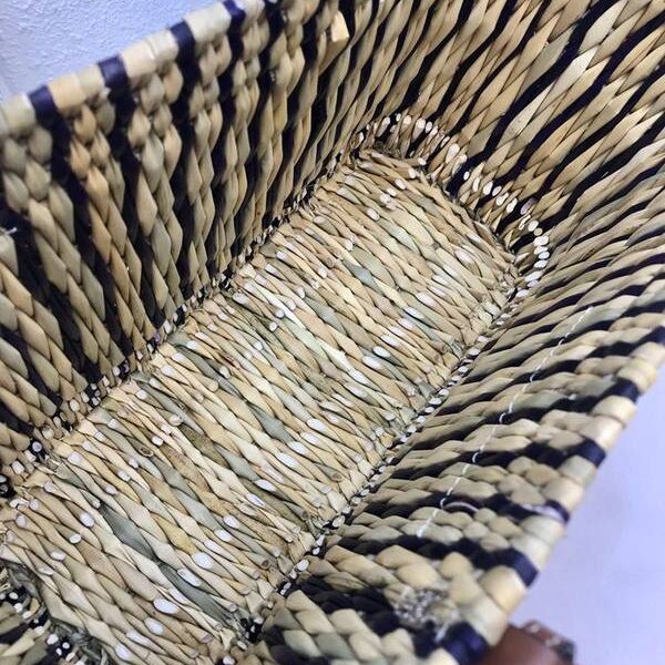 頂級原單LOEWE菜籃包Basket手袋由蘆葦和小牛皮製成blpj12775