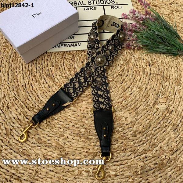 經典款A貨DIOR【羅馬肩帶藍色皮】 白色和黑色刺繡帆布寬肩帶blpj12842 1 經典款A貨DIOR【羅馬肩帶藍色皮】 白色和黑色刺繡帆布寬肩帶blpj12842