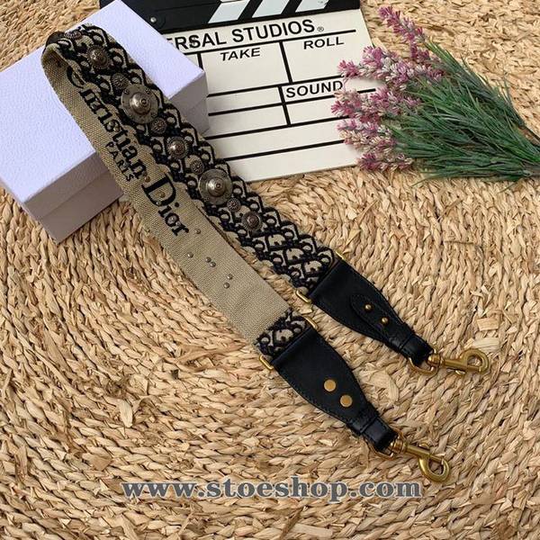 經典款A貨DIOR【羅馬肩帶藍色皮】 白色和黑色刺繡帆布寬肩帶blpj12842 4 經典款A貨DIOR【羅馬肩帶藍色皮】 白色和黑色刺繡帆布寬肩帶blpj12842