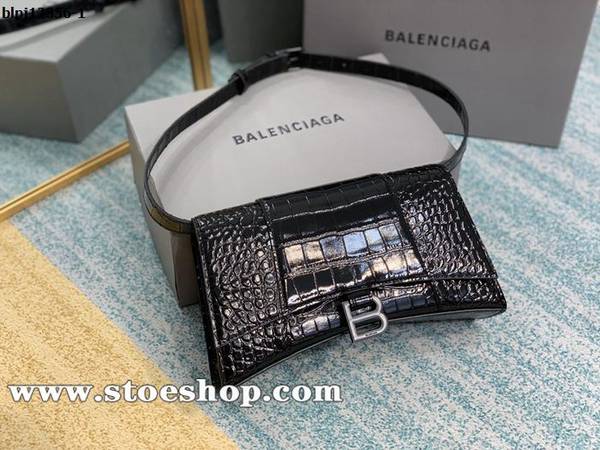 頂級原單balenciaga沙漏腰包Hourglass鱷魚紋沙漏腰包/單肩包blpj12856