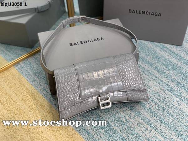 名牌高仿balenciaga沙漏腰包Hourglass鱷魚紋沙漏腰包/單肩包blpj12858