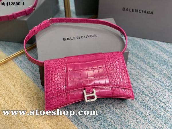 A貨1：1balenciaga沙漏腰包Hourglass鱷魚紋沙漏腰包/單肩包blpj12860