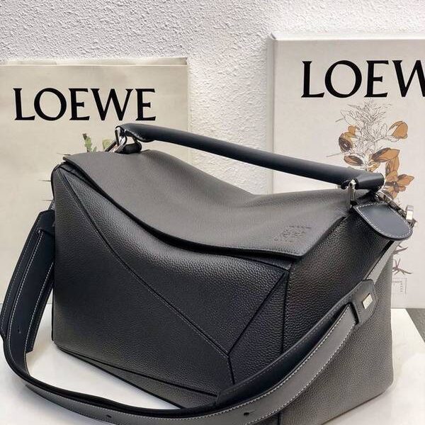 高仿精品推薦LOEWE羅意威櫃專爆款Puzzle幾何包荔枝紋男女通用進口西班牙小牛皮blpj13008