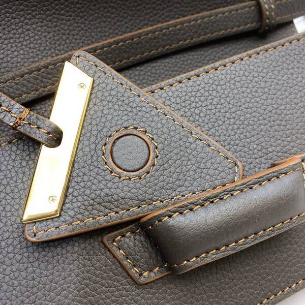 奢侈品LOEWEBarcelona bag 黛啡柔軟珠地小牛皮搭配經典撞色小牛皮blpj13029
