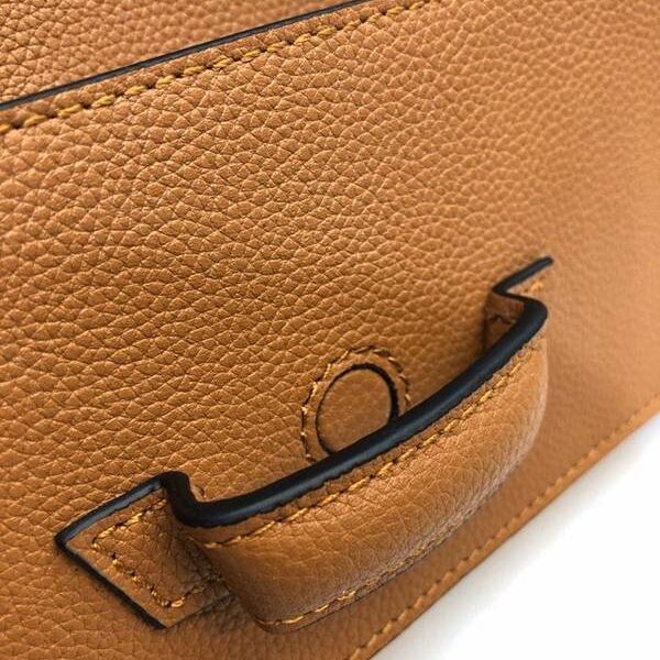 竭誠精品LOEWEBarcelona bag 棕色柔軟珠地小牛皮搭配經典撞色小牛皮blpj13030 12 竭誠精品LOEWEBarcelona bag 棕色柔軟珠地小牛皮搭配經典撞色小牛皮blpj13030