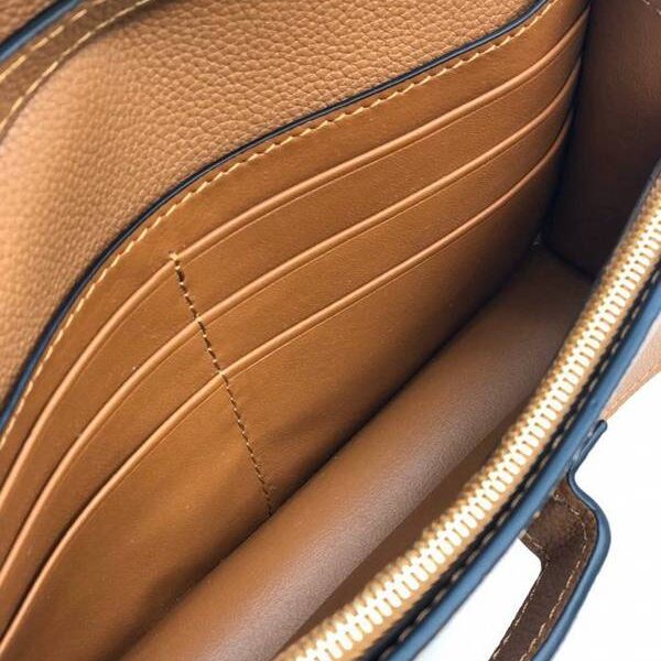 竭誠精品LOEWEBarcelona bag 棕色柔軟珠地小牛皮搭配經典撞色小牛皮blpj13030 14 竭誠精品LOEWEBarcelona bag 棕色柔軟珠地小牛皮搭配經典撞色小牛皮blpj13030