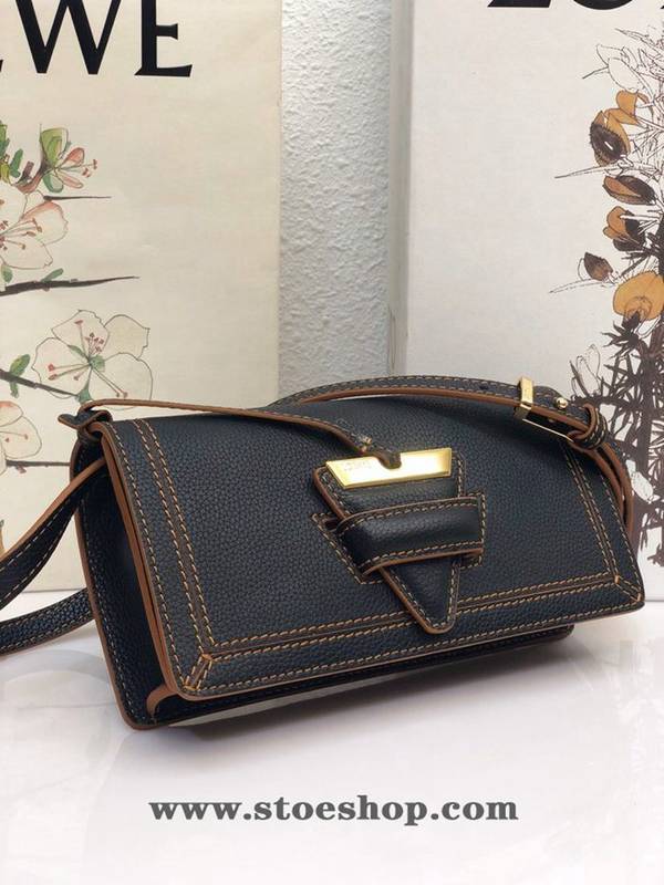 最高等級LOEWEBarcelona bag黑色柔軟珠地小牛皮搭配經典撞色小牛皮blpj13033 2 最高等級LOEWEBarcelona bag黑色柔軟珠地小牛皮搭配經典撞色小牛皮blpj13033