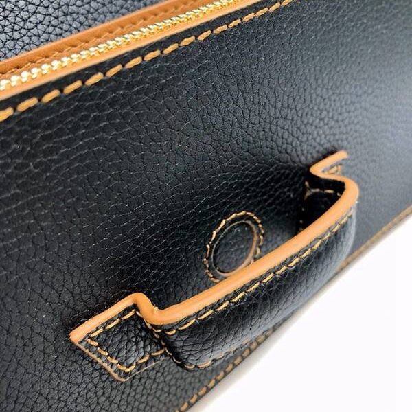最高等級LOEWEBarcelona bag黑色柔軟珠地小牛皮搭配經典撞色小牛皮blpj13033 13 最高等級LOEWEBarcelona bag黑色柔軟珠地小牛皮搭配經典撞色小牛皮blpj13033
