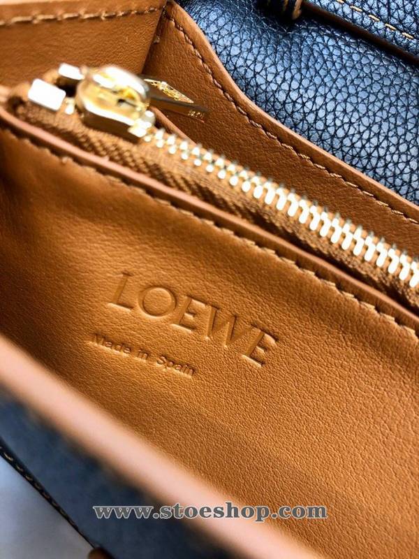 最高等級LOEWEBarcelona bag黑色柔軟珠地小牛皮搭配經典撞色小牛皮blpj13033 8 最高等級LOEWEBarcelona bag黑色柔軟珠地小牛皮搭配經典撞色小牛皮blpj13033