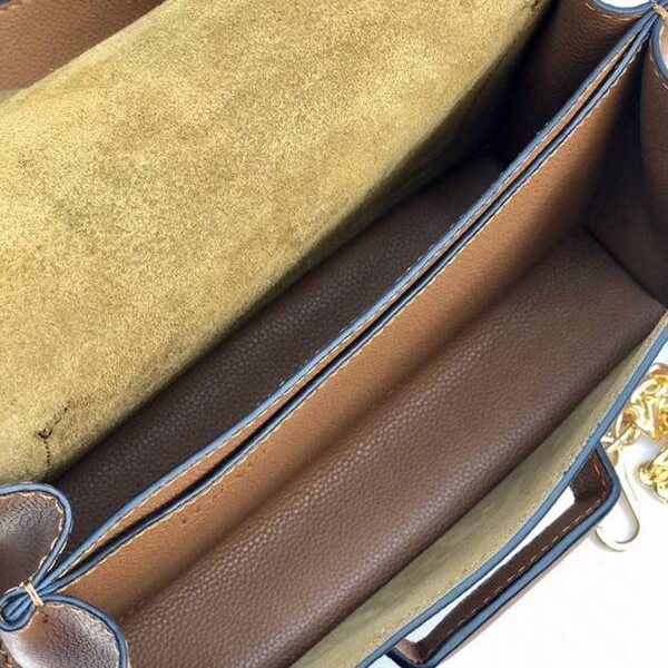 高仿包LOEWEBarcelona bag棕色柔軟珠地小牛皮搭配經典撞色小牛皮blpj13037 14 高仿包LOEWEBarcelona bag棕色柔軟珠地小牛皮搭配經典撞色小牛皮blpj13037