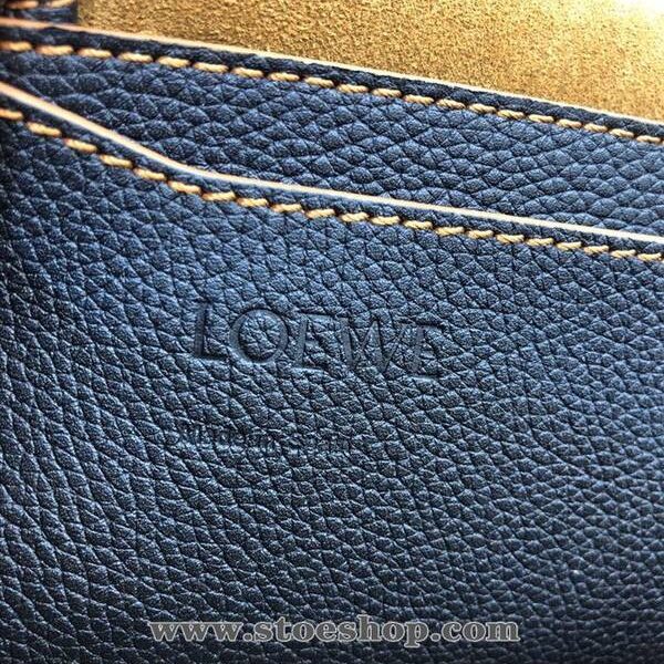 高仿LOEWEBarcelona bag黑色珠地小牛皮搭配經典撞色小牛皮blpj13039