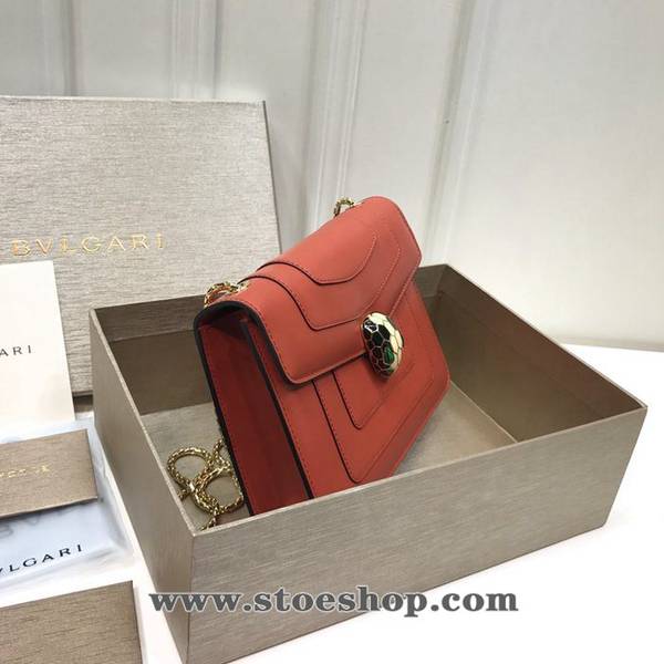 高仿精品bvlgari寶格麗單層蛇頭包283558橙色進口頂級牛皮blpj13062 2 高仿精品bvlgari寶格麗單層蛇頭包283558橙色進口頂級牛皮blpj13062