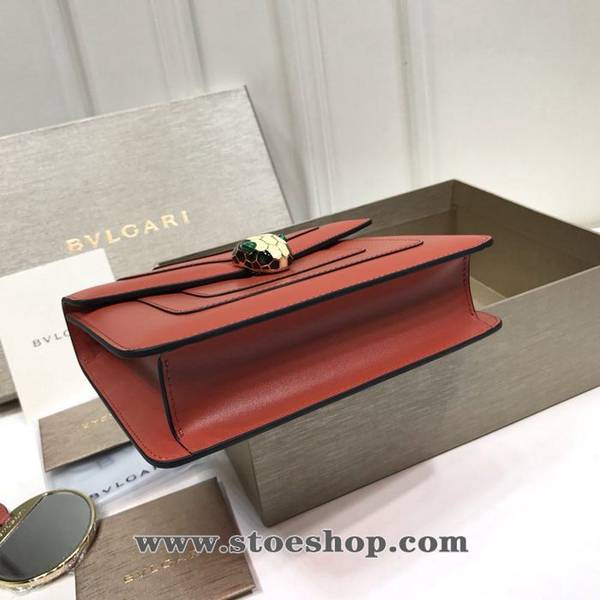 高仿精品bvlgari寶格麗單層蛇頭包283558橙色進口頂級牛皮blpj13062 4 高仿精品bvlgari寶格麗單層蛇頭包283558橙色進口頂級牛皮blpj13062