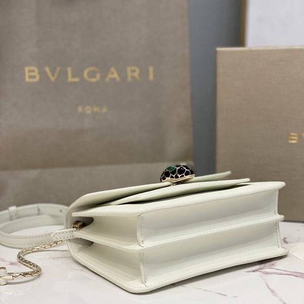 頂級高仿包包BVLGARI斜挎包白色頂級原單小牛皮材質blpj13077