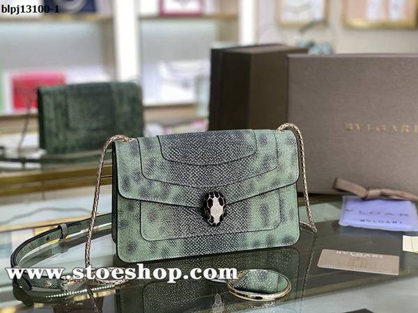 頂級原單BVLGARI新品蛇頭包薄荷綠蛇“Serpenti Forever”翻蓋小方包blpj13100
