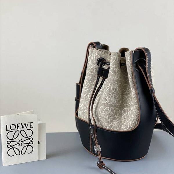 奢侈品1：1LOEWE新款水桶提花布拉繩袋blpj13173