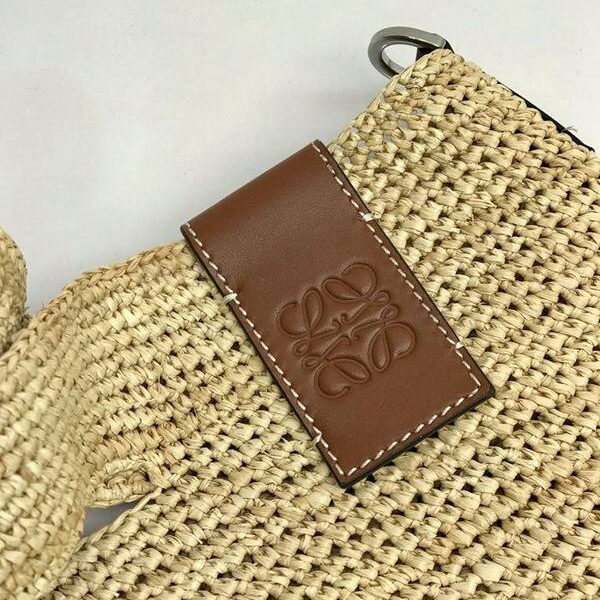 頂級原單LOEWE酒椰纖維和小牛皮 Slit 手袋blpj13272 12 頂級原單LOEWE酒椰纖維和小牛皮 Slit 手袋blpj13272