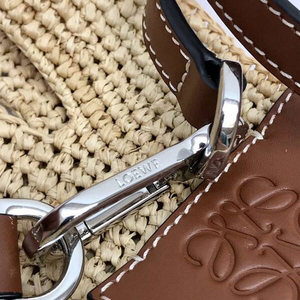 頂級原單LOEWE酒椰纖維和小牛皮 Slit 手袋blpj13272 14 頂級原單LOEWE酒椰纖維和小牛皮 Slit 手袋blpj13272