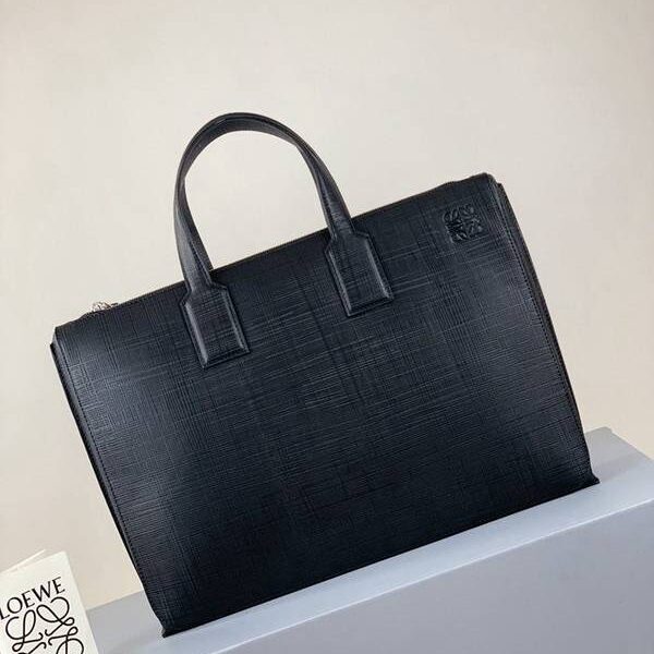 高仿LOEWE男士公事包Goya Simple Briefcase耐磨紋理小牛皮