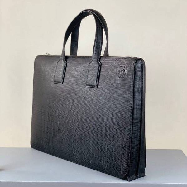 高仿LOEWE男士公事包Goya Simple Briefcase耐磨紋理小牛皮