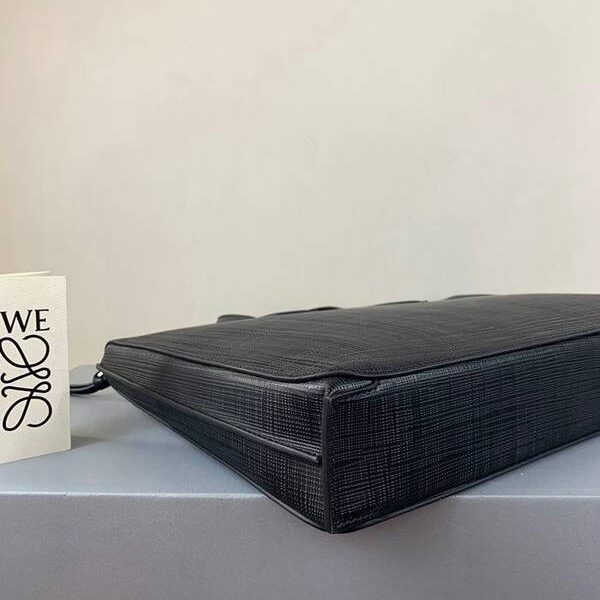 高仿LOEWE男士公事包Goya Simple Briefcase耐磨紋理小牛皮