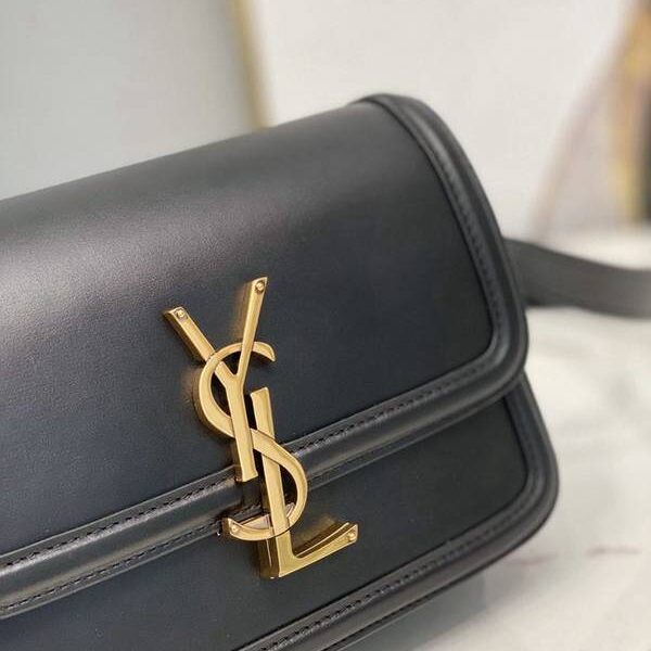 高仿YSL新款郵差包MONOGRAM黑色進口牛皮blpj13333