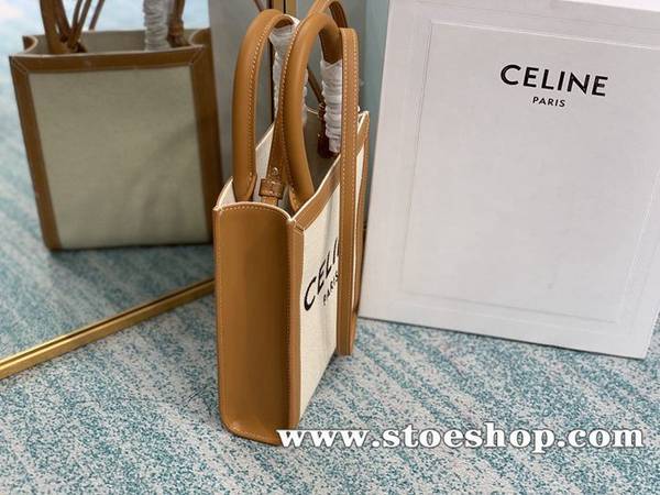 最高等級celineTriomphe Mini Cabas 麻布/黃褐棕blpj13355 3 最高等級celineTriomphe Mini Cabas 麻布/黃褐棕blpj13355
