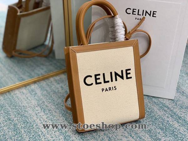 最高等級celineTriomphe Mini Cabas 麻布/黃褐棕blpj13355 4 最高等級celineTriomphe Mini Cabas 麻布/黃褐棕blpj13355