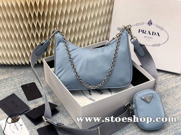 高仿精品prada霧霾藍頂級原單Prada新款nylon Hobo手拎/腋下包blpj13627 3 高仿精品prada霧霾藍頂級原單Prada新款nylon Hobo手拎/腋下包blpj13627