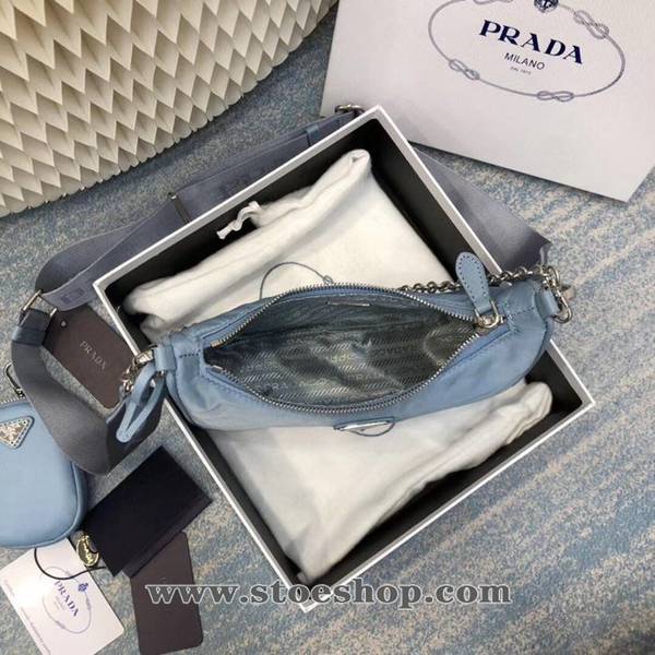 高仿精品prada霧霾藍頂級原單Prada新款nylon Hobo手拎/腋下包blpj13627 6 高仿精品prada霧霾藍頂級原單Prada新款nylon Hobo手拎/腋下包blpj13627