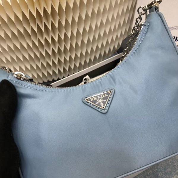 高仿精品prada霧霾藍頂級原單Prada新款nylon Hobo手拎/腋下包blpj13627 7 高仿精品prada霧霾藍頂級原單Prada新款nylon Hobo手拎/腋下包blpj13627