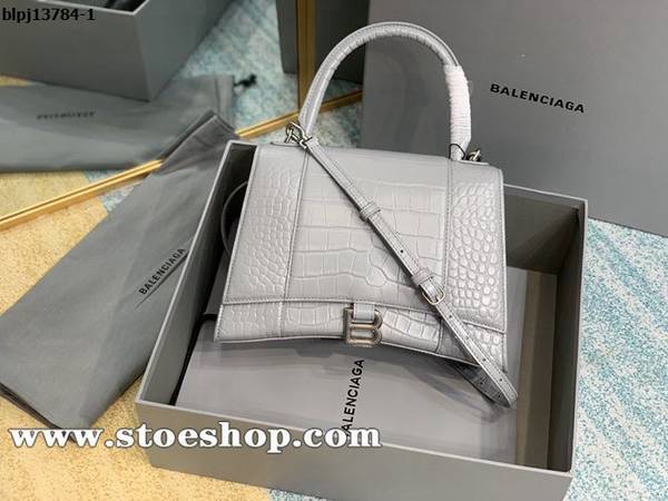 高仿包balenciaga鱷魚紋灰色沙漏包Hourglass鱷魚紋沙漏包blpj13784