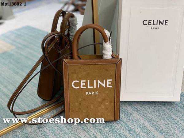 奢侈品a貨celineTriomphe Mini Cabas 咖啡布/棕色blpj13802 1 奢侈品a貨celineTriomphe Mini Cabas 咖啡布/棕色blpj13802
