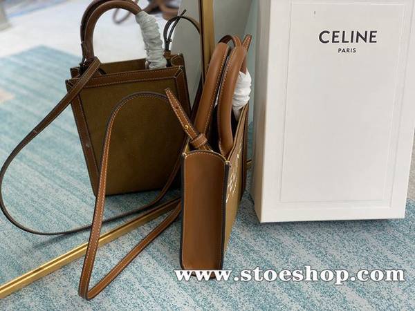 奢侈品a貨celineTriomphe Mini Cabas 咖啡布/棕色blpj13802 3 奢侈品a貨celineTriomphe Mini Cabas 咖啡布/棕色blpj13802