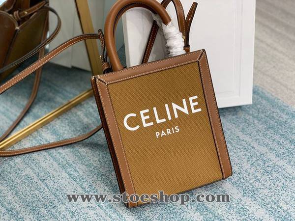 奢侈品a貨celineTriomphe Mini Cabas 咖啡布/棕色blpj13802 4 奢侈品a貨celineTriomphe Mini Cabas 咖啡布/棕色blpj13802