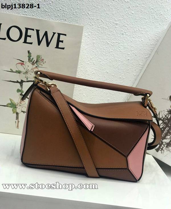 高仿包LOEWE棕拼粉Puzzle 羅意威進口西班牙小牛皮blpj13828 1 高仿包LOEWE棕拼粉Puzzle 羅意威進口西班牙小牛皮blpj13828