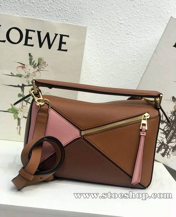 高仿包LOEWE棕拼粉Puzzle 羅意威進口西班牙小牛皮blpj13828 3 高仿包LOEWE棕拼粉Puzzle 羅意威進口西班牙小牛皮blpj13828